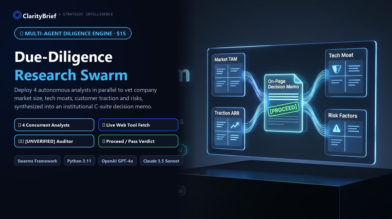 ClarityBrief: Due-Diligence Research Swarm