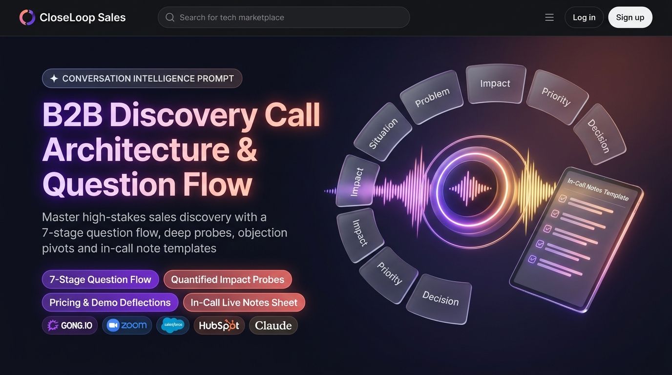 CloseLoop Sales: Discovery Call Playbook
