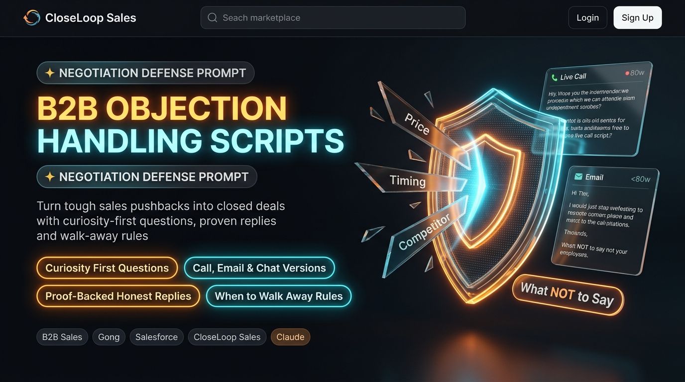 CloseLoop Sales: Objection Handling Scripts
