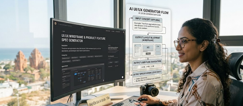 UI/UX Wireframe & Product Feature Spec Generator