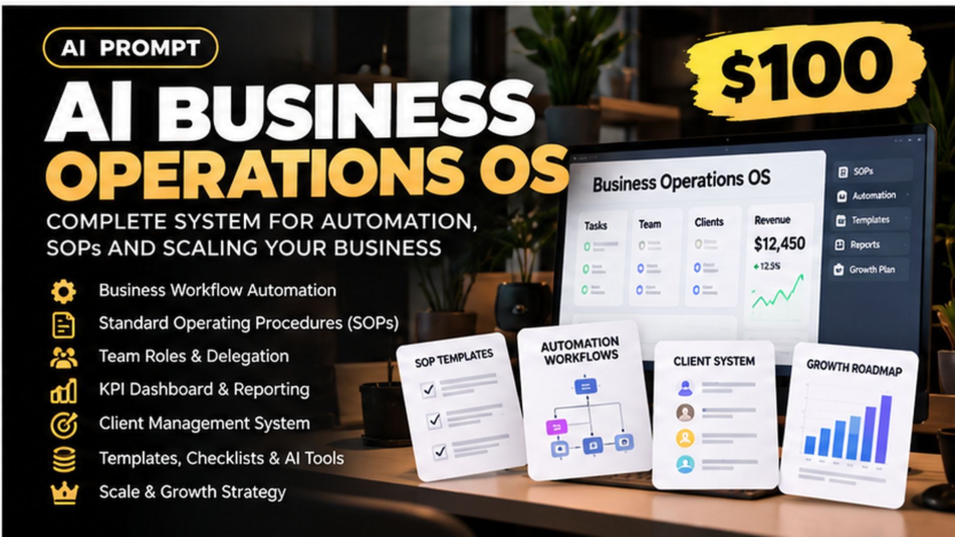 AI Business Operations OS - SOPs Automations Dashboards and 90-Day Roadmap