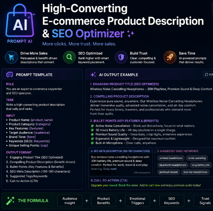 High-Converting E-commerce Product Description & SEO Optimizer