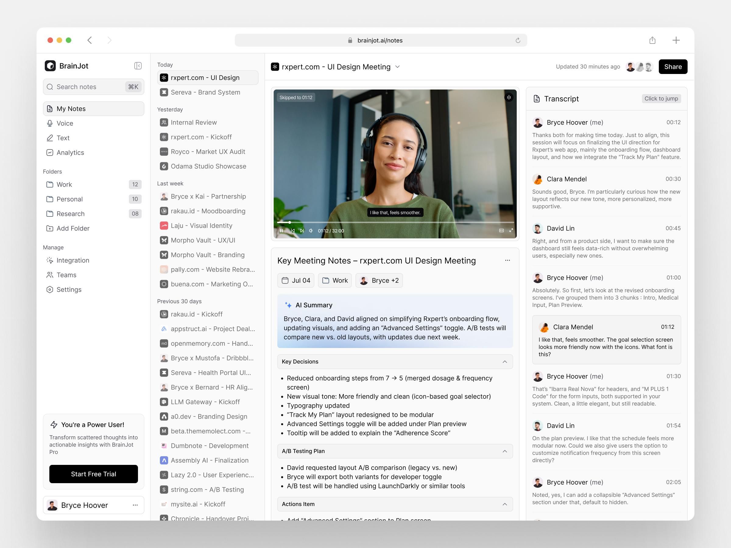 Meeting Notes & Action Item Extractor