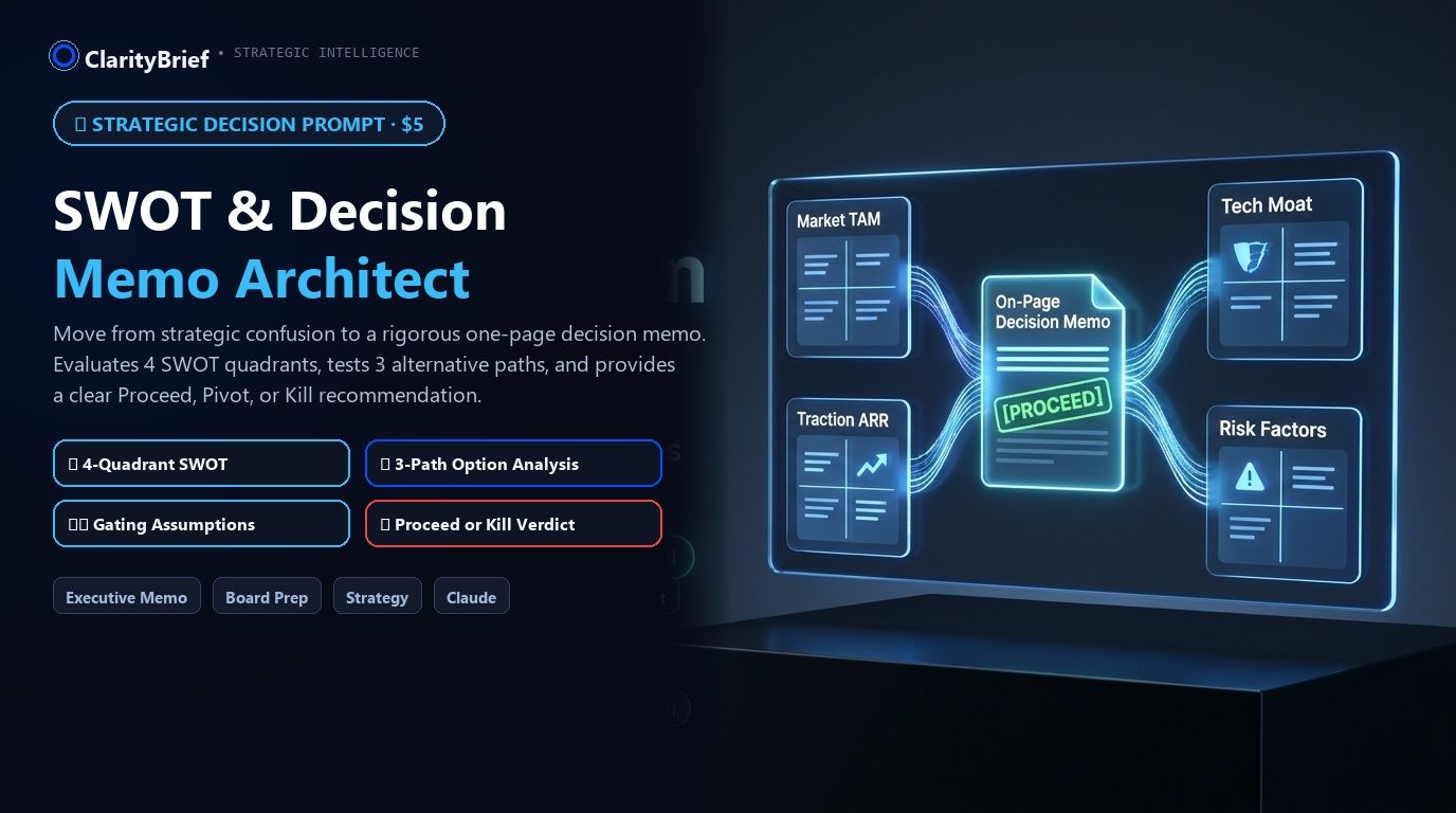 ClarityBrief: SWOT & Decision Memo