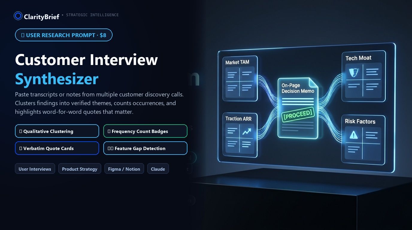 ClarityBrief: Customer Interview Synthesizer