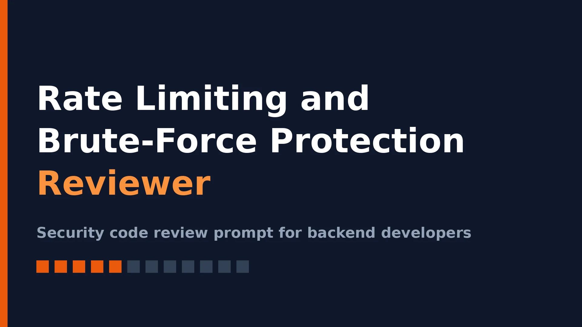 Rate Limiting and Brute-Force Protection Reviewer